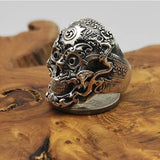 bague tete de mort argent homme