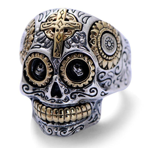 Bague tête de mort mexicaine hot sale