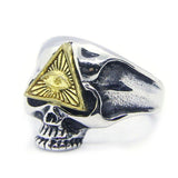 bague tete de mort acier